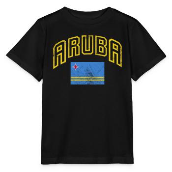 Aruba - Stanley/Stella Kinder T-Shirt MINI CREATOR  - Schwarz - Vorne - Mikhail (115cm)
