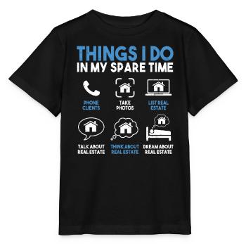 Immobilienmakler - Stanley/Stella Kinder T-Shirt MINI CREATOR  - Schwarz - Vorne - Mikhail (115cm)