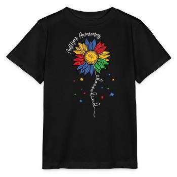 Autisme - Stanley/Stella Kinder-T-shirt MINI CREATOR  - zwart - Voor - Mikhail (115cm)