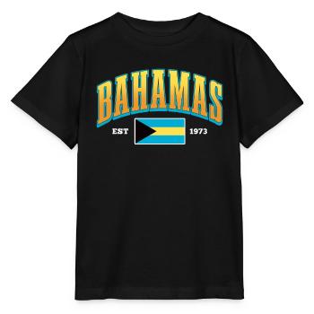 Bahamas Île des Caraïbes Cadeau d’été de l’Atlantique - T-shirt bio MINI CREATOR Stanley/Stella Enfant - noir - Devant - Mikhail (115cm)