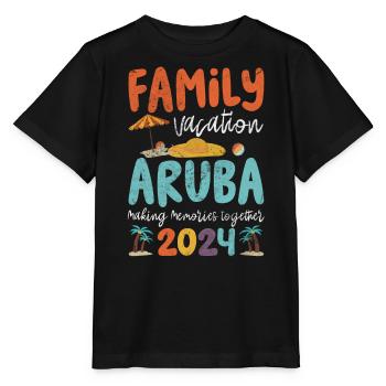 Aruba - Stanley/Stella Kinder T-Shirt MINI CREATOR  - Schwarz - Vorne - Mikhail (115cm)