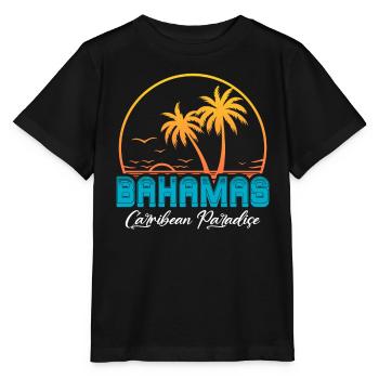 Bahamas Île des Caraïbes Cadeau d’été de l’Atlantique - T-shirt bio MINI CREATOR Stanley/Stella Enfant - noir - Devant - Mikhail (115cm)