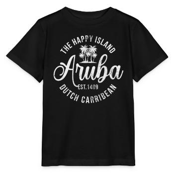 Aruba - Stanley/Stella Kinder T-Shirt MINI CREATOR  - Schwarz - Vorne - Mikhail (115cm)