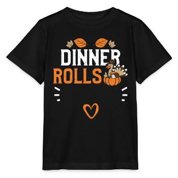 Dinner Rolls - Thanksgiving - Stanley/Stella MINI CREATOR Kids’ T-Shirt - black - Front - Mikhail (115cm)