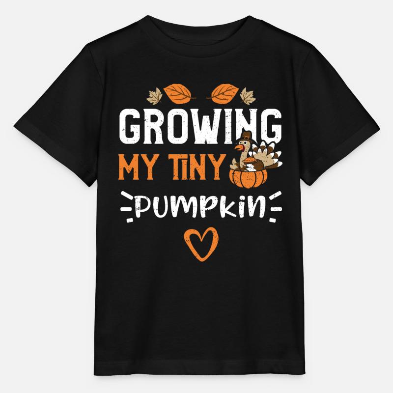Growing My Tiny Pumpkin - Stanley/Stella MINI CREATOR Kids’ T-Shirt - black