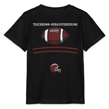 Touchdown-Herausforderung - Stanley/Stella Kinder T-Shirt MINI CREATOR  - Schwarz - Vorne - Mikhail (115cm)
