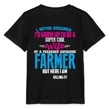 femme fermière super cool - T-shirt bio MINI CREATOR Stanley/Stella Enfant - noir - Devant - Mikhail (115cm)