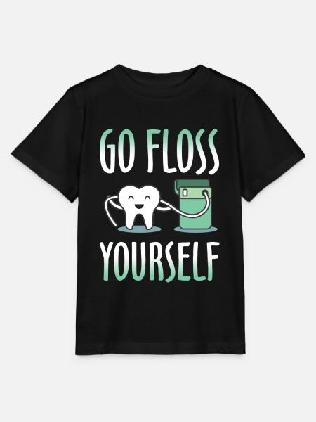 GO FLOSS SELBST - Stanley/Stella Kinder T-Shirt MINI CREATOR  - Schwarz