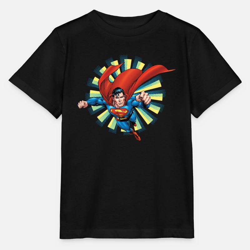 Superman Flying Pose - Stanley/Stella Kinder T-Shirt MINI CREATOR  - Schwarz