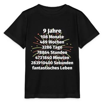 9. Geburtstag 9 Jahre alt - Stanley/Stella Kinder T-Shirt MINI CREATOR  - Schwarz - Vorne - Mikhail (115cm)
