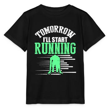 start race tomorrow - Stanley/Stella MINI CREATOR Kids’ T-Shirt - black - Front - Mikhail (115cm)