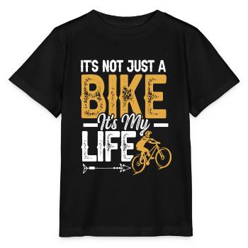 fahrrad spruch lebensstil - Stanley/Stella Kinder T-Shirt MINI CREATOR  - Schwarz - Vorne - Mikhail (115cm)