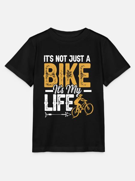 fahrrad spruch lebensstil - Stanley/Stella Kinder T-Shirt MINI CREATOR - Schwarz