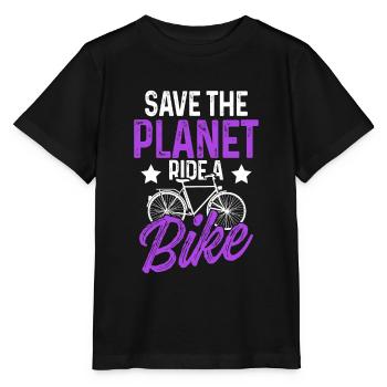 sauver la planète vélo - T-shirt bio MINI CREATOR Stanley/Stella Enfant - noir - Devant - Mikhail (115cm)