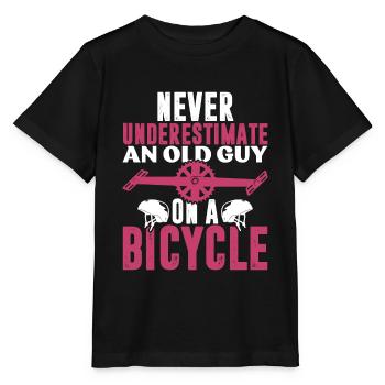 old man bike - Stanley/Stella MINI CREATOR Kids’ T-Shirt - black - Front - Mikhail (115cm)