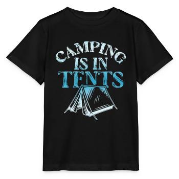 camping camping - T-shirt bio MINI CREATOR Stanley/Stella Enfant - noir - Devant - Mikhail (115cm)