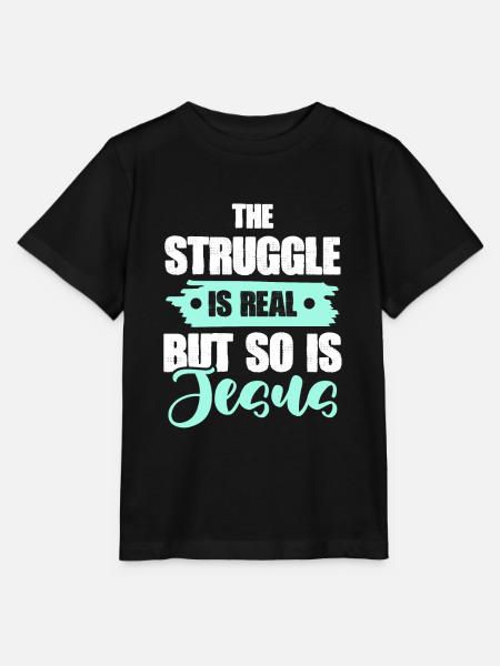 jesus ist real - Stanley/Stella Kinder T-Shirt MINI CREATOR - Schwarz