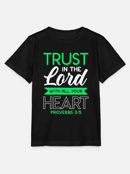 vertraue gott herzen - Stanley/Stella Kinder T-Shirt MINI CREATOR  - Schwarz