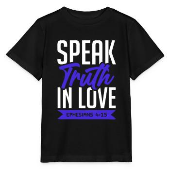 wahrheit in liebe - Stanley/Stella Kinder T-Shirt MINI CREATOR  - Schwarz - Vorne - Mikhail (115cm)
