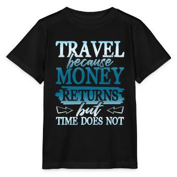 temps de voyage - T-shirt bio MINI CREATOR Stanley/Stella Enfant - noir - Devant - Mikhail (115cm)