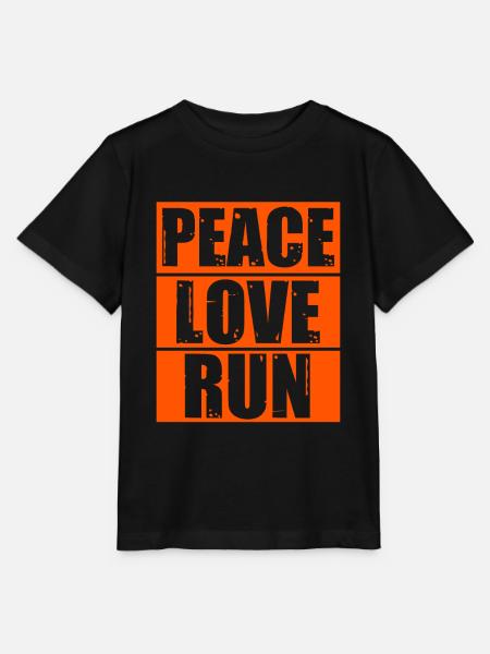 frieden liebe rennen - Stanley/Stella Kinder T-Shirt MINI CREATOR - Schwarz