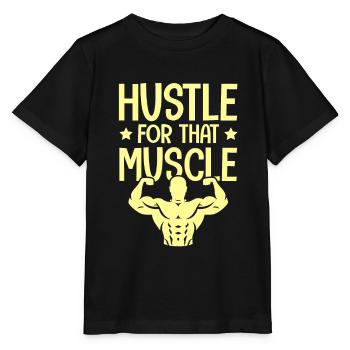 muskeln hustle - Stanley/Stella Kinder T-Shirt MINI CREATOR  - Schwarz - Vorne - Mikhail (115cm)
