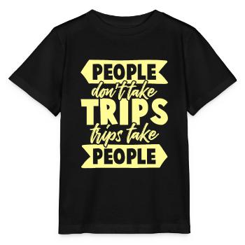 trip reise spruch - Stanley/Stella Kinder T-Shirt MINI CREATOR  - Schwarz - Vorne - Mikhail (115cm)
