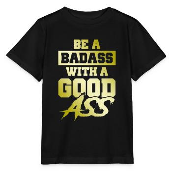 badass fitness - Stanley/Stella Kinder T-Shirt MINI CREATOR  - Schwarz - Vorne - Mikhail (115cm)