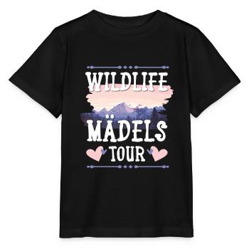 Wildlife Mädels Tour - Stanley/Stella Kinder T-Shirt MINI CREATOR  - Schwarz - Vorne - Mikhail (115cm)