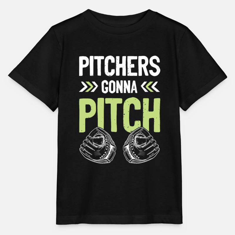 baseball pitcher - Stanley/Stella Kinder T-Shirt MINI CREATOR - Schwarz