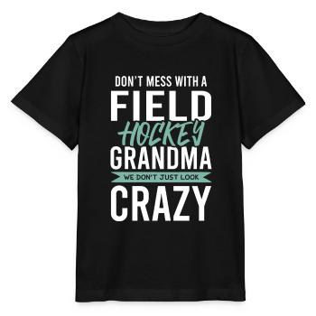fieldhockey großmutter - Stanley/Stella Kinder T-Shirt MINI CREATOR  - Schwarz - Vorne - Mikhail (115cm)