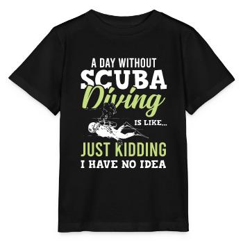 Diving scuba diving - Stanley/Stella MINI CREATOR Kids’ T-Shirt - black - Front - Mikhail (115cm)
