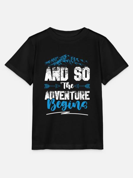 abenteuer beginnt klettern - Stanley/Stella Kinder T-Shirt MINI CREATOR - Schwarz