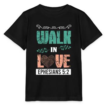 liebe spruch bibelvers - Stanley/Stella Kinder T-Shirt MINI CREATOR  - Schwarz - Vorne - Mikhail (115cm)