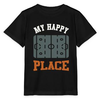 ice hockey feld - Stanley/Stella Kinder T-Shirt MINI CREATOR  - Schwarz - Vorne - Mikhail (115cm)