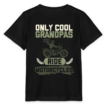 Motorcycle Grandfather - Stanley/Stella MINI CREATOR Kids’ T-Shirt - black - Front - Mikhail (115cm)