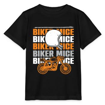 Devis motard motard - T-shirt bio MINI CREATOR Stanley/Stella Enfant - noir - Devant - Mikhail (115cm)