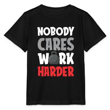 Fitness Hard Work - Stanley/Stella MINI CREATOR Kids’ T-Shirt - black - Front - Mikhail (115cm)