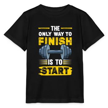 Fitness training - Stanley/Stella Kinder-T-shirt MINI CREATOR  - zwart - Voor - Mikhail (115cm)