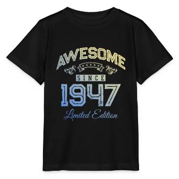 1947 awesome since - Stanley/Stella Kinder T-Shirt MINI CREATOR  - Schwarz - Vorne - Mikhail (115cm)