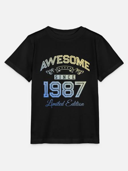 1987 awesome since - Stanley/Stella Kinder T-Shirt MINI CREATOR  - Schwarz