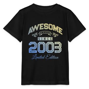 2003 awesome since - Stanley/Stella Kinder T-Shirt MINI CREATOR  - Schwarz - Vorne - Mikhail (115cm)