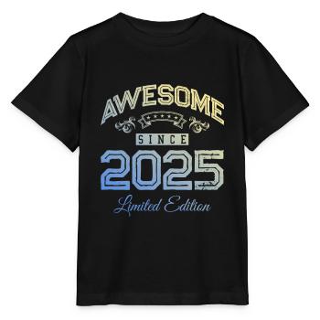 2025 awesome since - Stanley/Stella Kinder T-Shirt MINI CREATOR  - Schwarz - Vorne - Mikhail (115cm)
