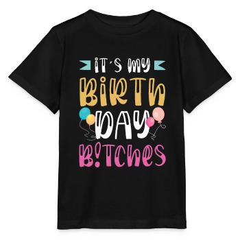 geburtstags witziger spruch - Stanley/Stella Kinder T-Shirt MINI CREATOR  - Schwarz - Vorne - Mikhail (115cm)