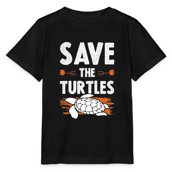 Bien-être animal tortue - T-shirt bio MINI CREATOR Stanley/Stella Enfant - noir - Devant - Mikhail (115cm)