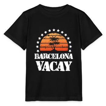Tourisme Barcelone - T-shirt bio MINI CREATOR Stanley/Stella Enfant - noir - Devant - Mikhail (115cm)