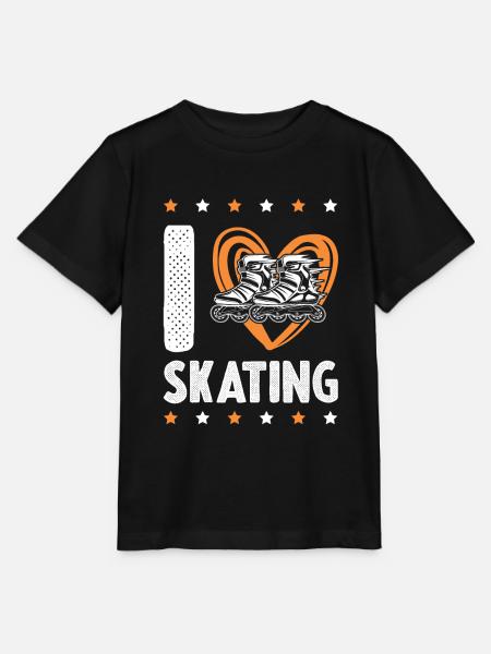 ich liebe skating - Stanley/Stella Kinder T-Shirt MINI CREATOR  - Schwarz