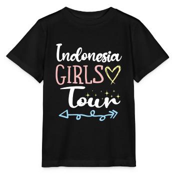 Tournée des filles en Indonésie - T-shirt bio MINI CREATOR Stanley/Stella Enfant - noir - Devant - Mikhail (115cm)