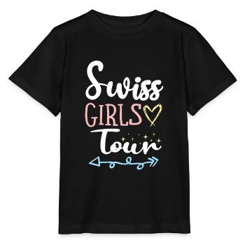 Schweiz Girls Tour - Stanley/Stella Kinder T-Shirt MINI CREATOR  - Schwarz - Vorne - Mikhail (115cm)