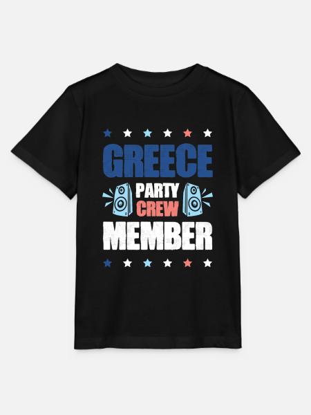 Greece Party Crew - Stanley/Stella Kinder T-Shirt MINI CREATOR  - Schwarz